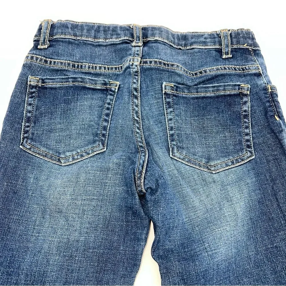 The Children's Place Girl's Medium Dark Wash Tapered Legs with Cuffs-Size 10